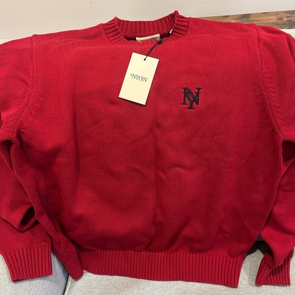 Red NYON CREWNECK Sweater - Picture 1 of 3